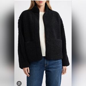 SIZE. L CASLON  FAUH  SHEARLING. Women's Black Sherpa Jacket